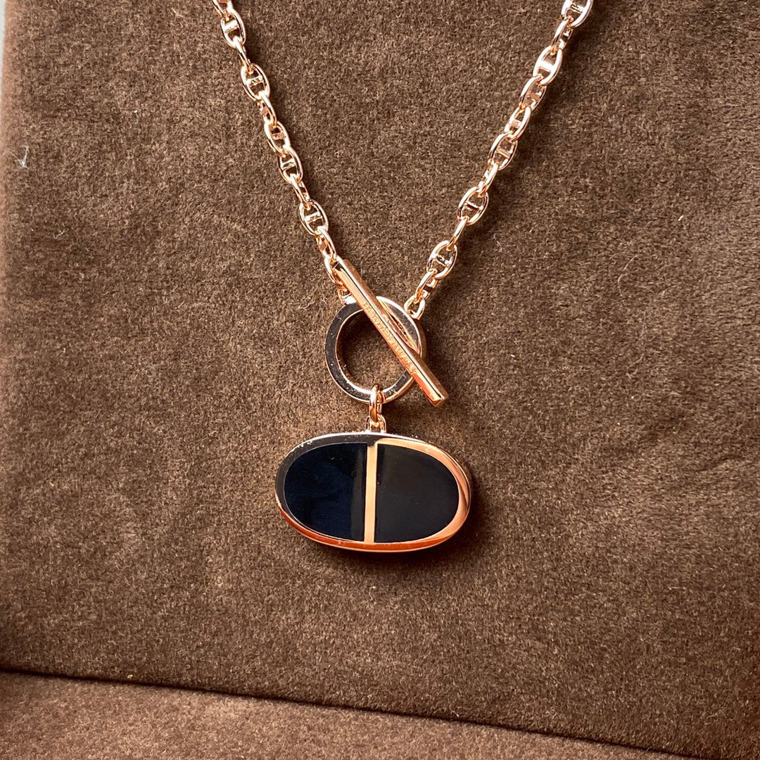 [Noble Aura jewelry]CHAINE VERSO BLACK CERAMIC NECKLACE