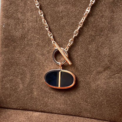 [Noble Aura jewelry]CHAINE VERSO BLACK CERAMIC NECKLACE