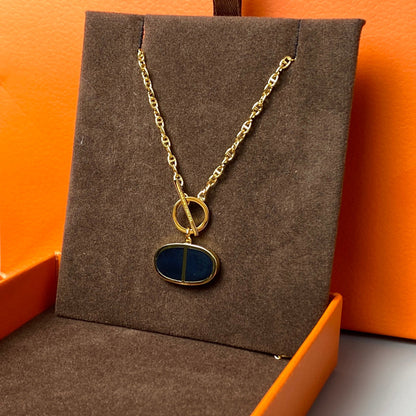 [Noble Aura jewelry]CHAINE VERSO BLACK CERAMIC NECKLACE