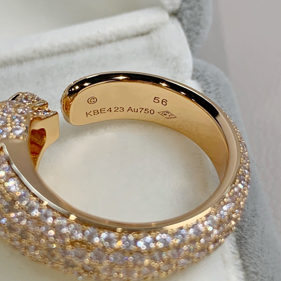[Noble Aura jewelry]PANTHERE PINK GOLD DIAMOND RING