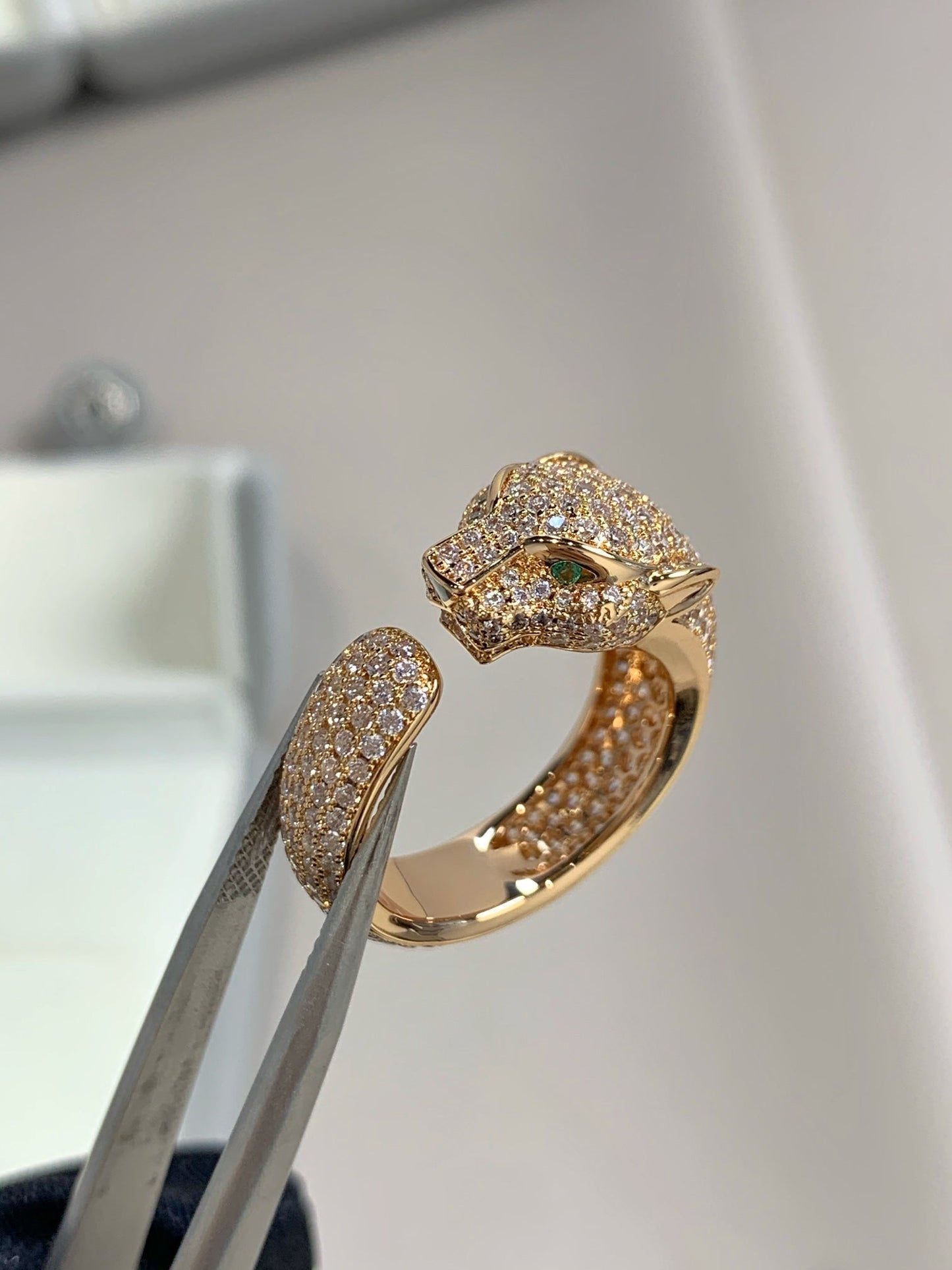 [Noble Aura jewelry]PANTHERE PINK GOLD DIAMOND RING