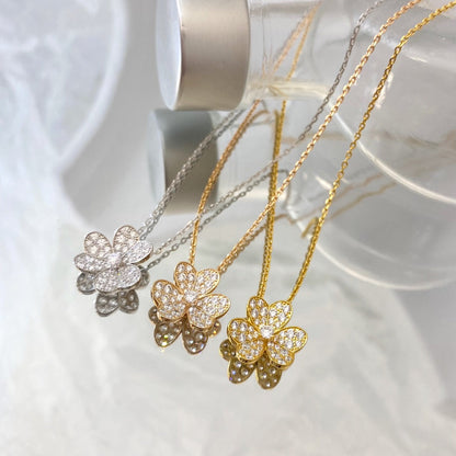 [Noble Aura jewelry]FLOWER DIAMOND NECKLACE