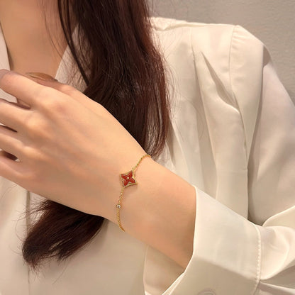 [Noble Aura jewelry]COLOR STAR CARNELIAN PINK GOLD DIAMOND BRACELET