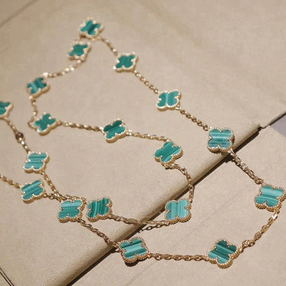 [Noble Aura jewelry]CLOVER 20 MOTIFS MALACHITE GOLD