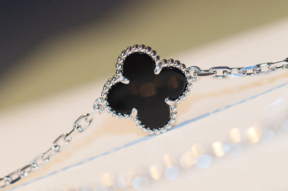 [Noble Aura jewelry]CLOVER 20 MOTIFS ONYX DIAMOND SILVER