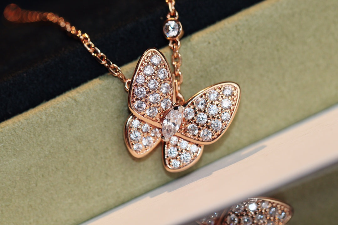 [Noble Aura jewelry]BUTTERFLY DIAMOND NECKLACE