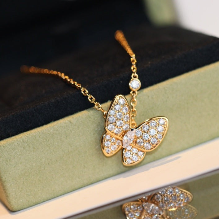 [Noble Aura jewelry]BUTTERFLY DIAMOND NECKLACE