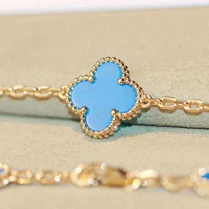[Noble Aura jewelry]CLOVER 20 MOTIFS TURQUOISE GOLD