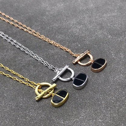 [Noble Aura jewelry]CHAINE VERSO BLACK CERAMIC  NECKLACE