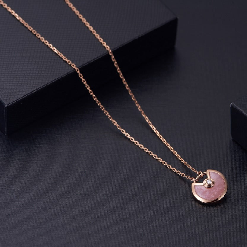[Noble Aura jewelry]AMULETTE ROSE GOLD PINK MOP NECKLACE