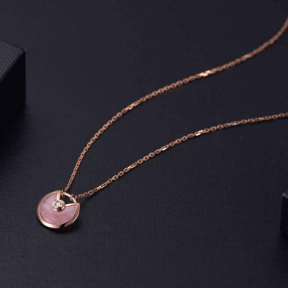 [Noble Aura jewelry]AMULETTE ROSE GOLD PINK MOP NECKLACE
