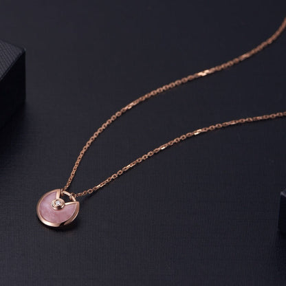 [Noble Aura jewelry]AMULETTE ROSE GOLD PINK MOP NECKLACE
