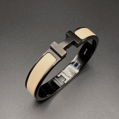 [Noble Aura jewelry]H BRACELET 12MM BLACK BEIGE CERAMIC