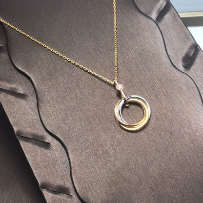[Noble Aura jewelry]TRINITY SILVER GOLD PINK GOLD NECKLACE