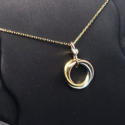 [Noble Aura jewelry]TRINITY SILVER GOLD PINK GOLD NECKLACE