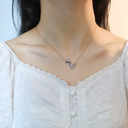[Noble Aura jewelry]VOLT SILVER DIAMOND PEDANT NECKLACE