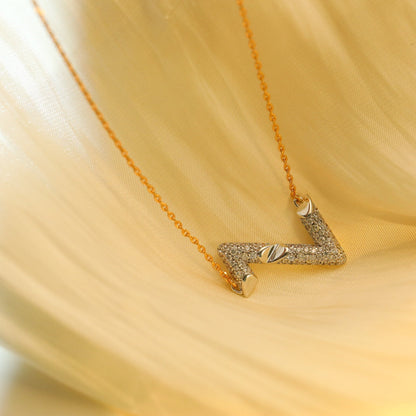 [Noble Aura jewelry]VOLT SILVER DIAMOND PEDANT NECKLACE