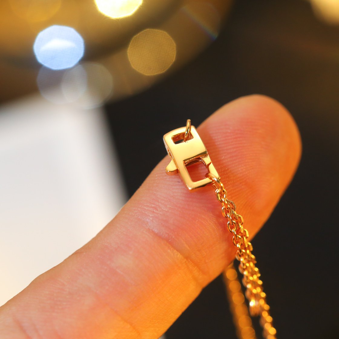 [Noble Aura jewelry]STAR AND SUN DIAMOND PINK GOLD NECKLACE