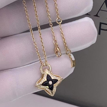 [Noble Aura jewelry]STAR PEDANT PINK GOLD DIAMOND NECKLACE