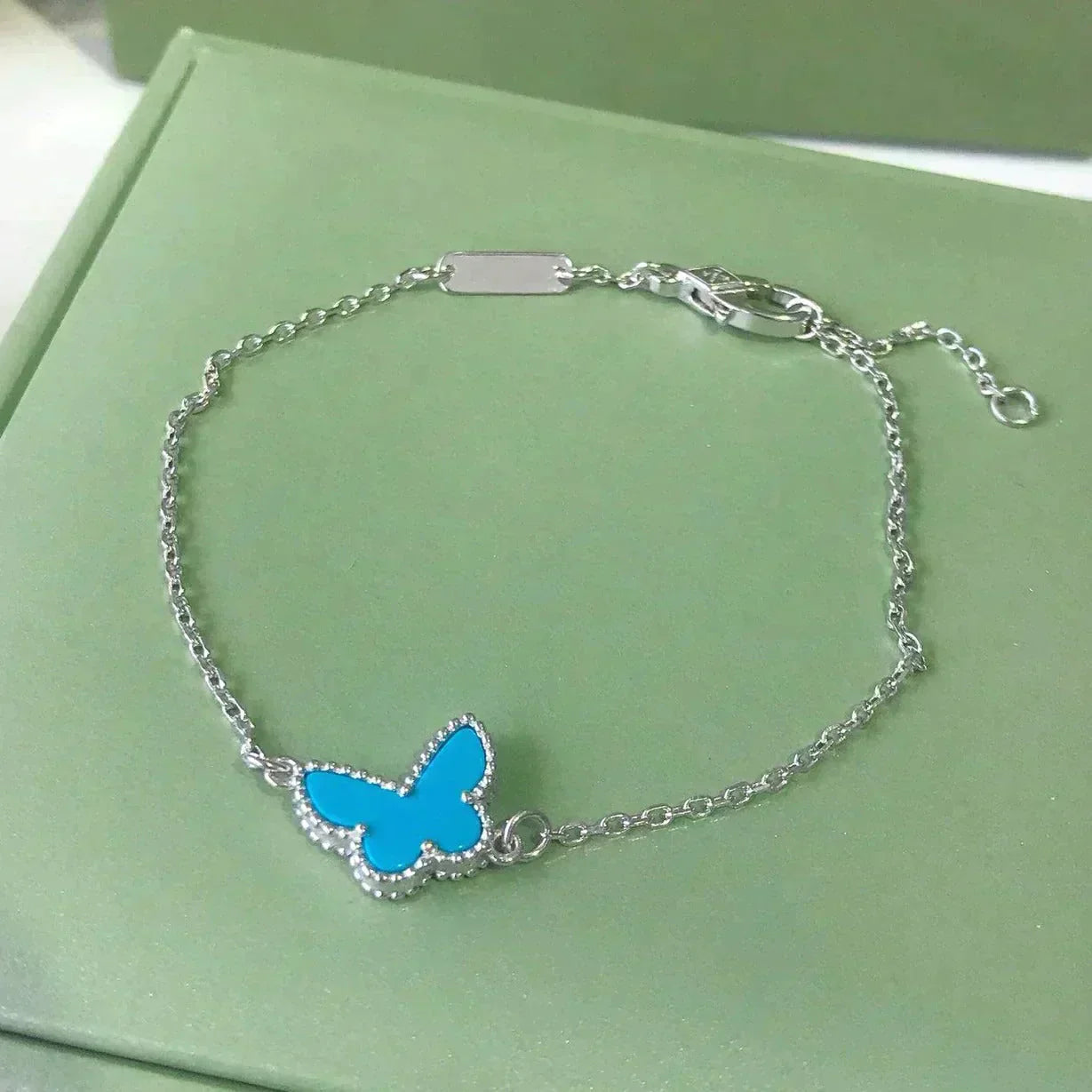 [Noble Aura jewelry]BUTTERFLY TURQUOISE BUTTERFLY BRACELET SILVER