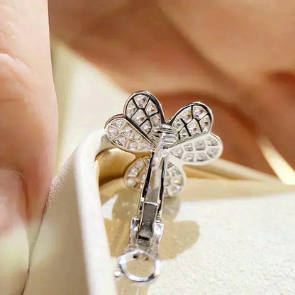 [Noble Aura jewelry]CLOVER COMOS DIAMOND EARRINGS SILVER