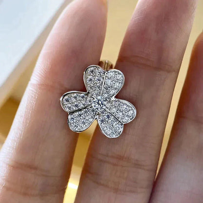 [Noble Aura jewelry]CLOVER COMOS DIAMOND EARRINGS SILVER