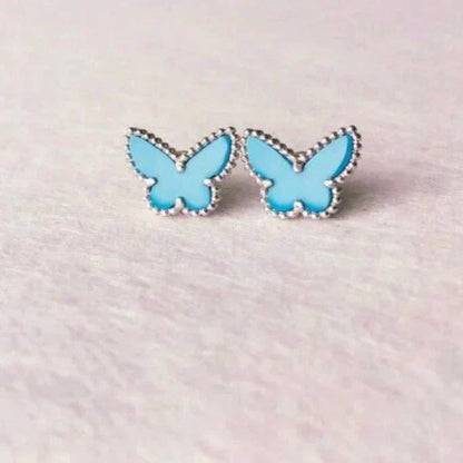 [Noble Aura jewelry]BUTTERFLY TURQUOISE EARRINGS SILVER