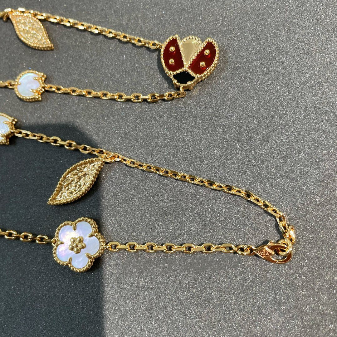 [Noble Aura jewelry]LUCKY SPRING 15 MOTIFS GOLD NECKLACE