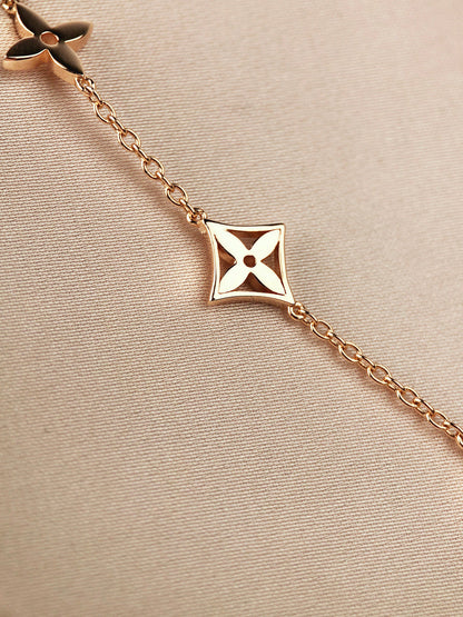 [Noble Aura jewelry]STAR AND SUN 7 MOTIFS GOLD BRACELET