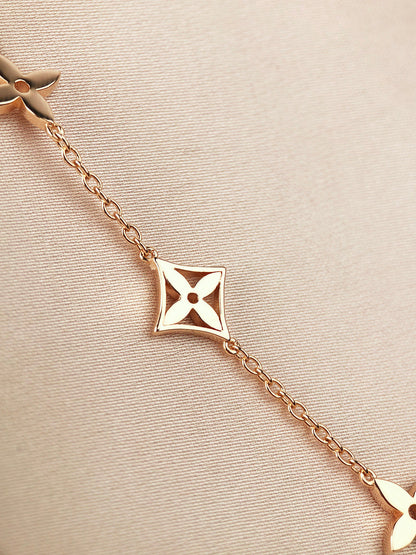 [Noble Aura jewelry]STAR AND SUN 7 MOTIFS GOLD BRACELET