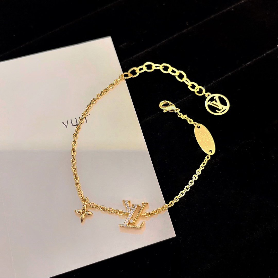 [Noble Aura jewelry]LOGO STAR MOTIF GOLD BRACELET