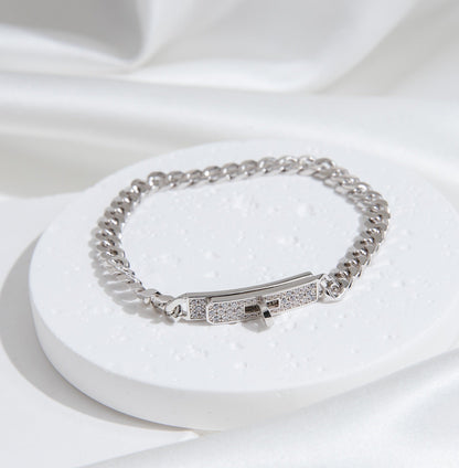 [Noble Aura jewelry]KELLY CHAIN SILVER DIAMOND BRACELET