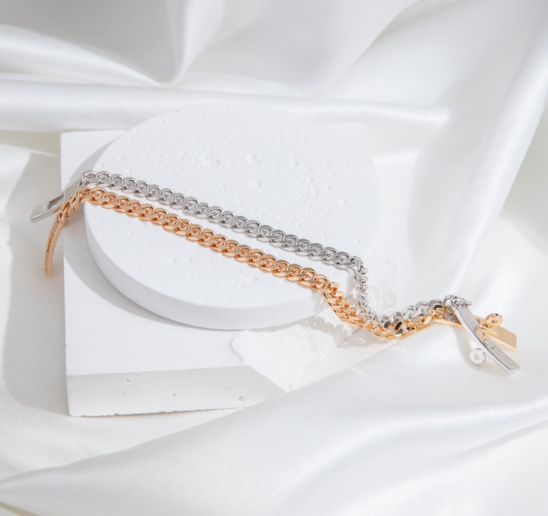 [Noble Aura jewelry]KELLY CHAIN SILVER DIAMOND BRACELET