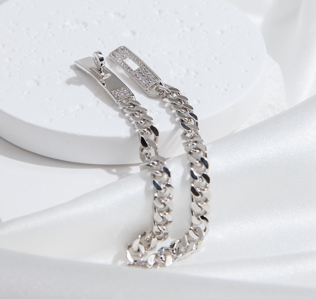 [Noble Aura jewelry]KELLY CHAIN SILVER DIAMOND BRACELET