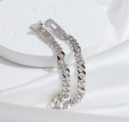 [Noble Aura jewelry]KELLY CHAIN SILVER DIAMOND BRACELET