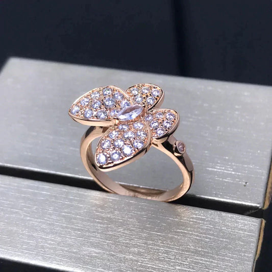 [Noble Aura jewelry]BUTTERFLY PINK GOLD DIAMOND RING