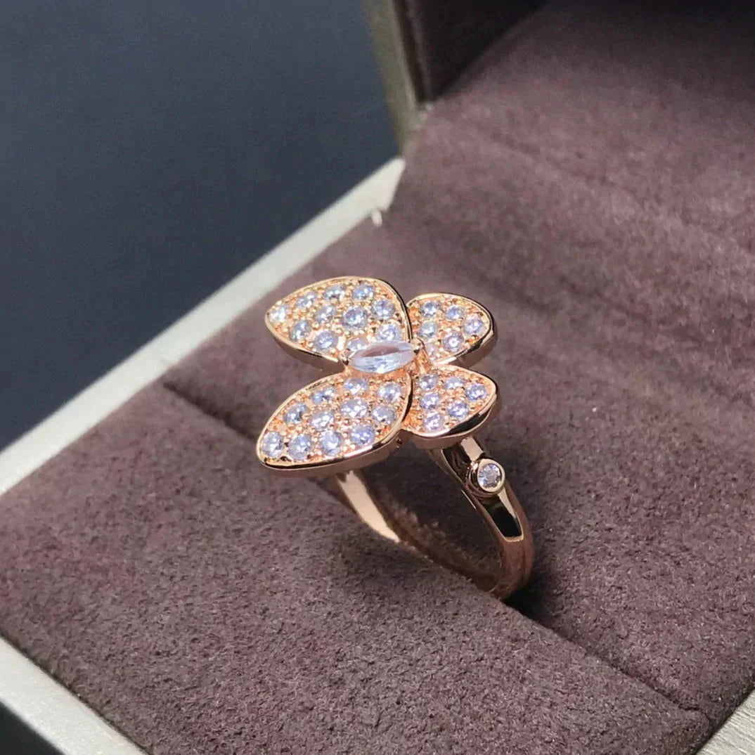 [Noble Aura jewelry]BUTTERFLY PINK GOLD DIAMOND RING