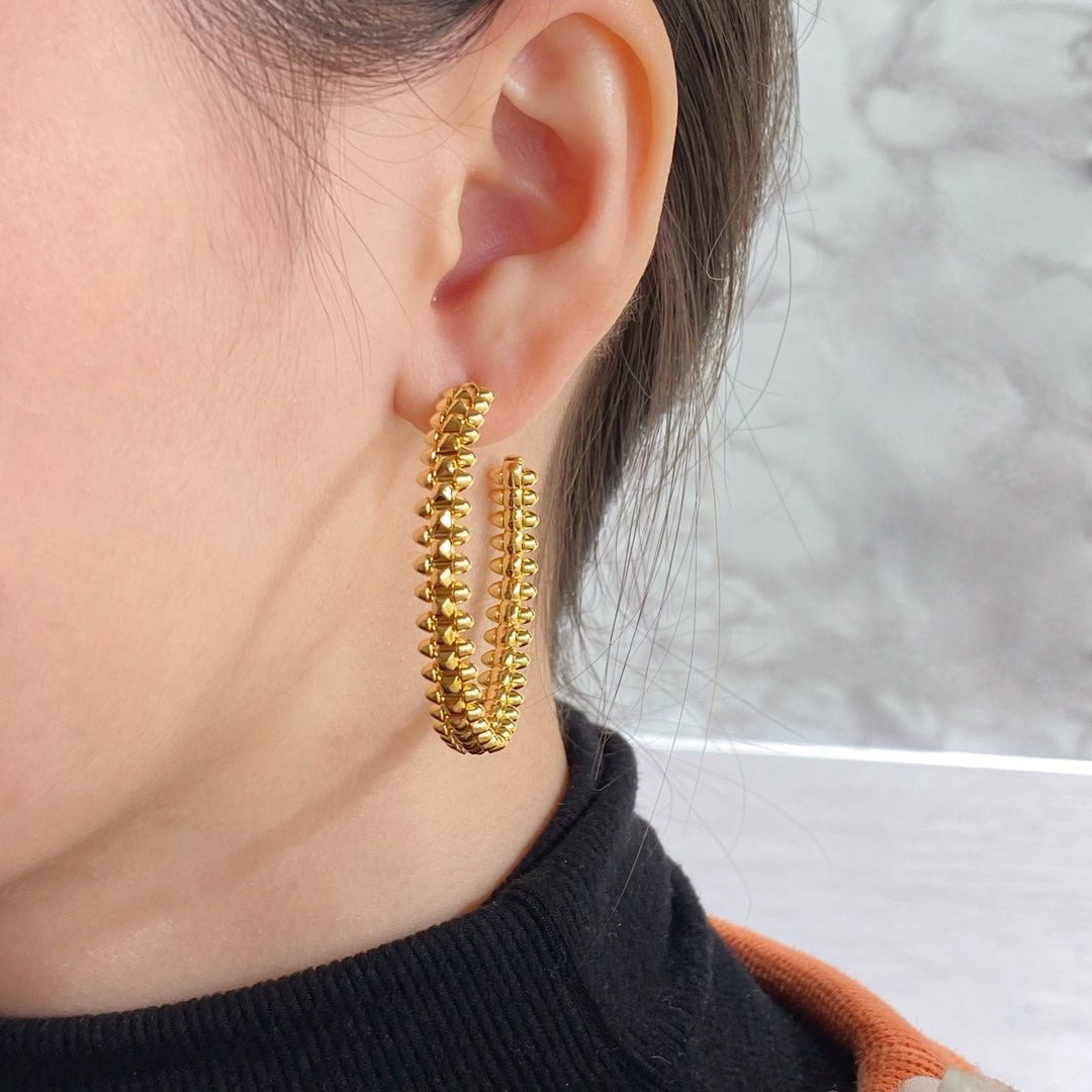 [Noble Aura jewelry]CLASH HOOP LARGE EARRINGS