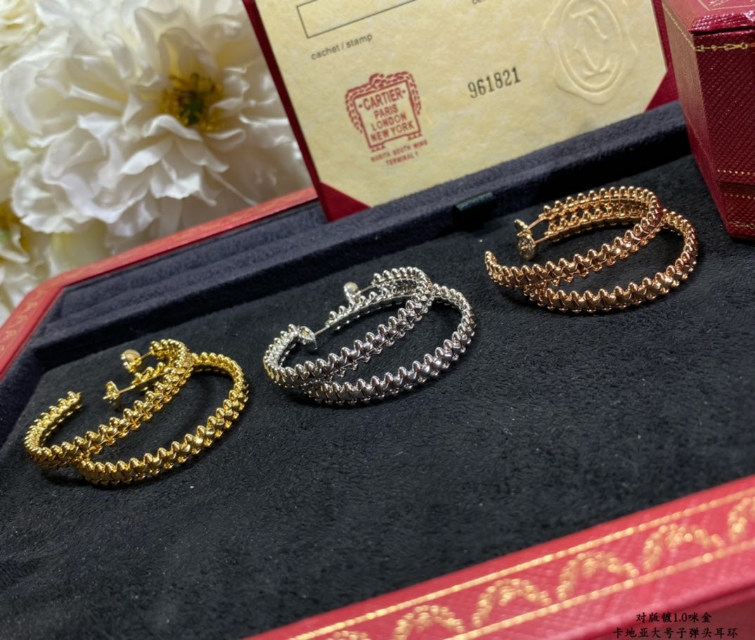 [Noble Aura jewelry]CLASH LARGE HOOP EARRINGS