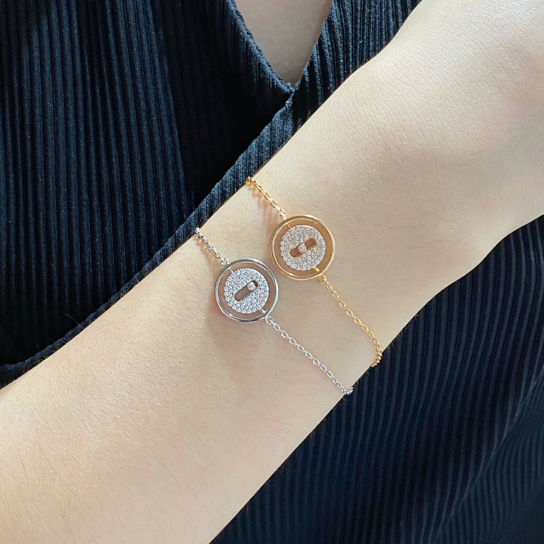 [Noble Aura jewelry]LUCKY MOVE DIAMOND PAVED BRACELET