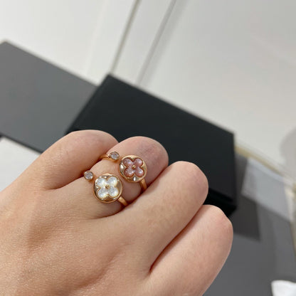 [Noble Aura jewelry]SUN 1 DIAMOND PINK MOP RING