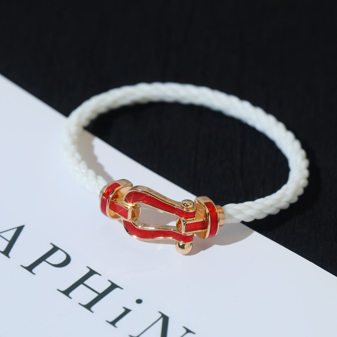 [Noble Aura jewelry]FORCE 10 WHITE TEXTILE DIAMOND PAVED