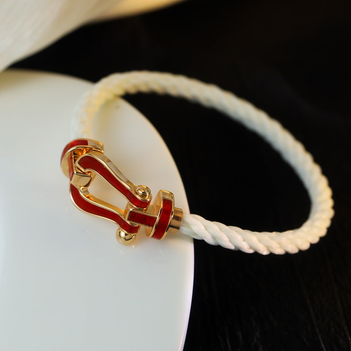 [Noble Aura jewelry]FORCE 10 WHITE TEXTILE DIAMOND PAVED