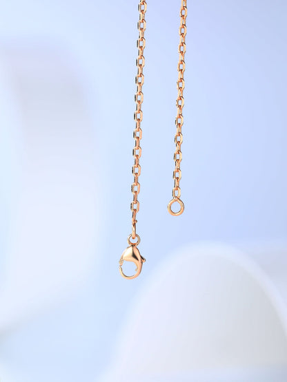 [Noble Aura jewelry]H CAGE PINK GOLD NECKLACE