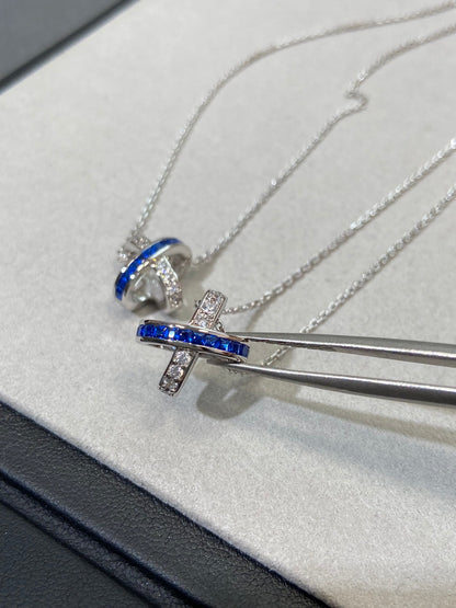 [Noble Aura jewelry]LIENS DIAMOND SILVER NECKLACE