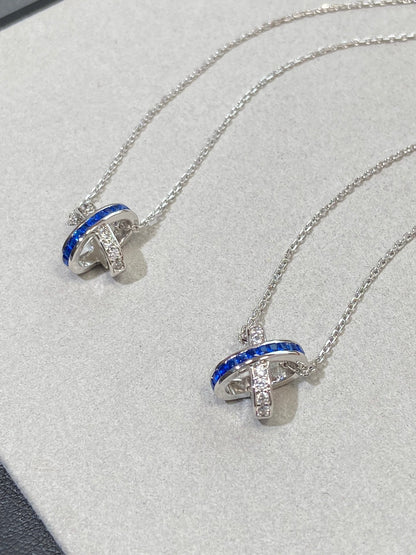 [Noble Aura jewelry]LIENS DIAMOND SILVER NECKLACE