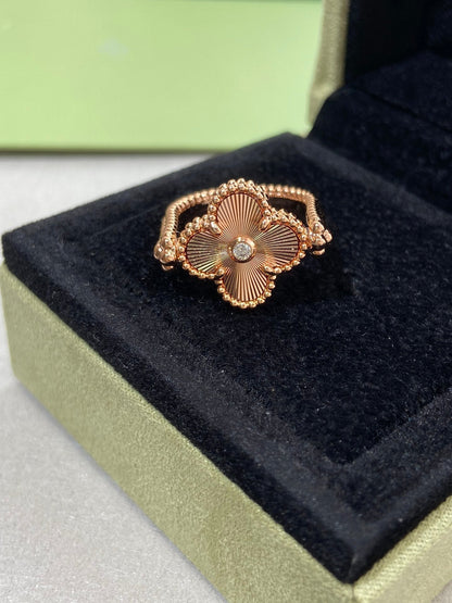 [Noble Aura jewelry]CLOVER RIVERSIBLE PINK GOLD RING