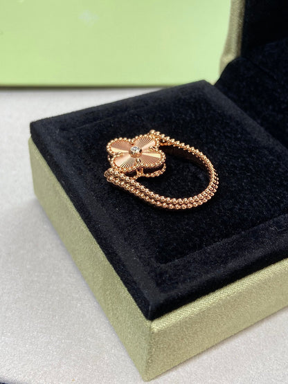 [Noble Aura jewelry]CLOVER RIVERSIBLE ROSE GOLD RING