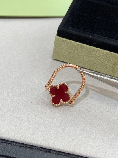 [Noble Aura jewelry]CLOVER RIVERSIBLE PINK GOLD RING