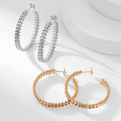 [Noble Aura jewelry]CLASH HOOP LARGE EARRINGS